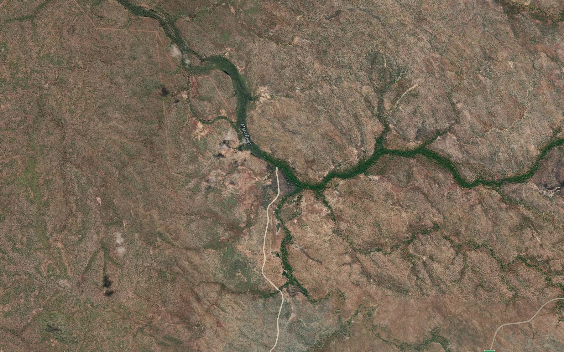 Satellite map of the Little Mary River