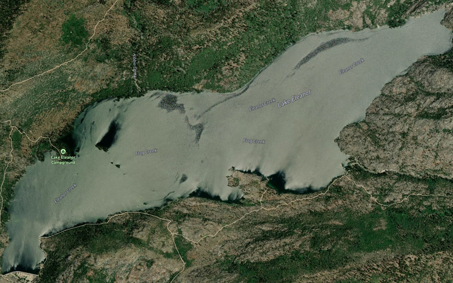 Satellite map of the Lake Eleanor