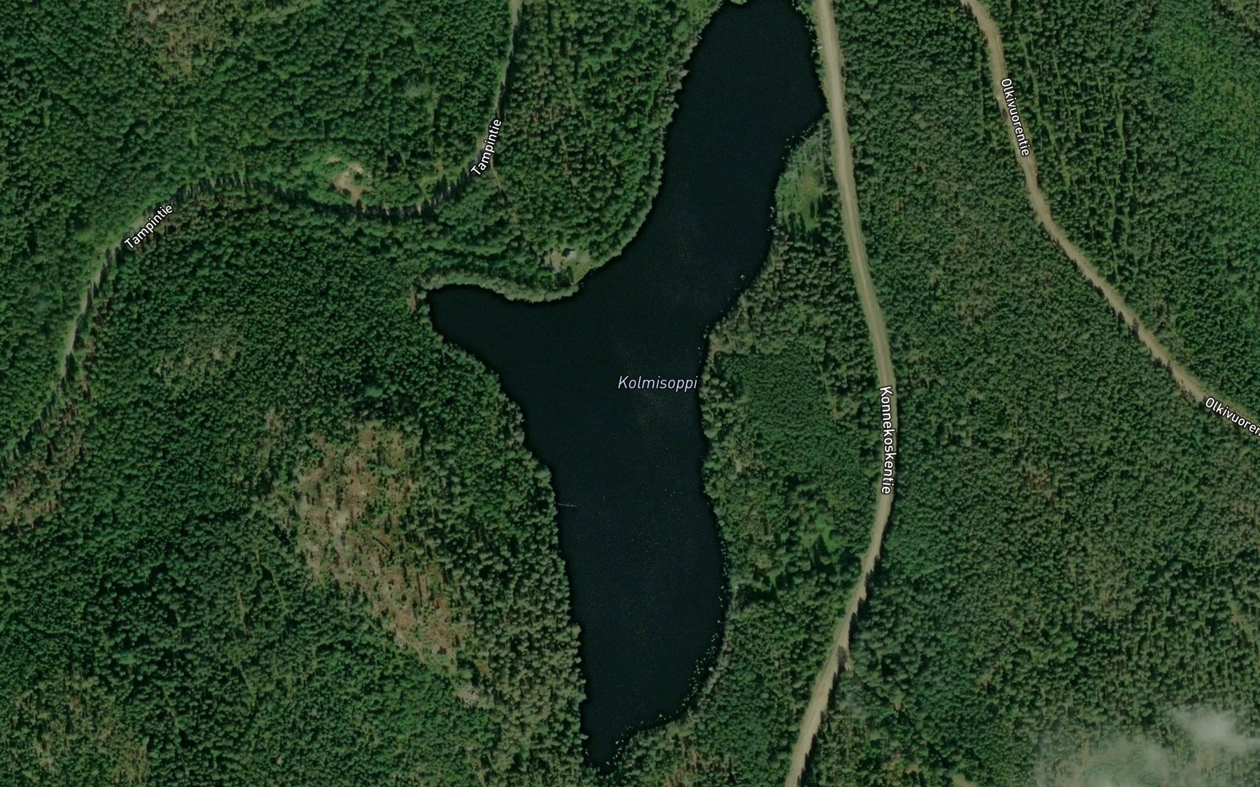 Satellite map of the Kolmisoppi