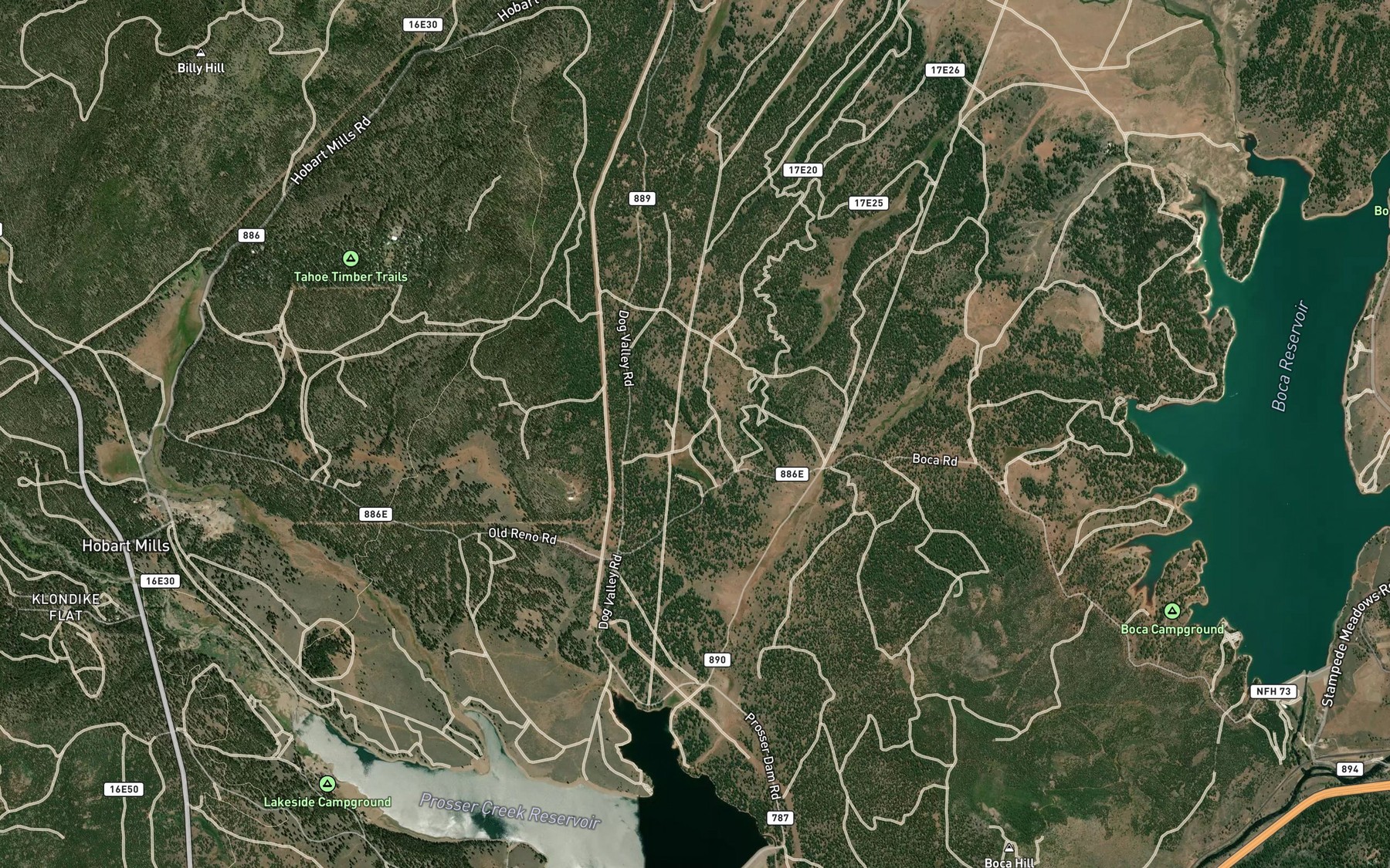 Satellite map of the Woodchoppers Spring