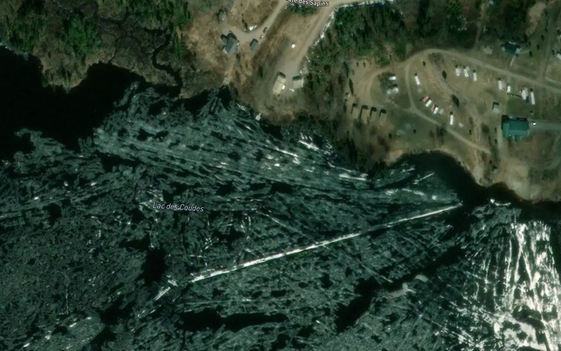 Satellite map of the Lac des Coudes