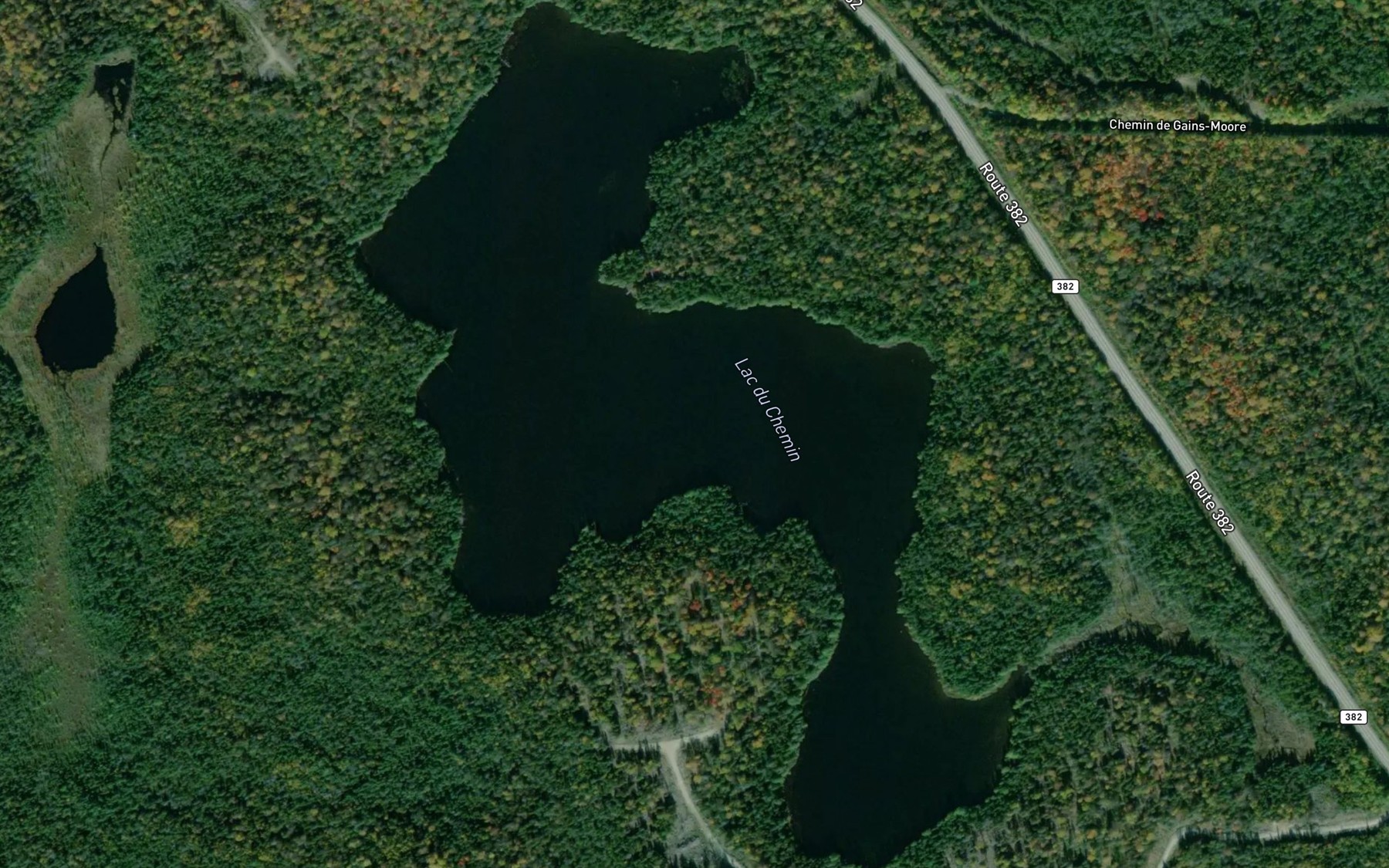 Satellite map of the Lac du Chemin