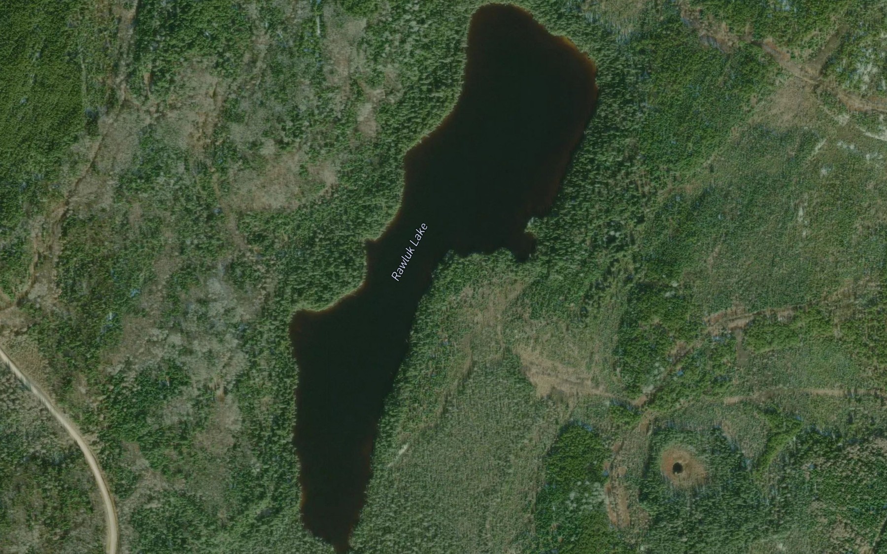 Satellite map of the Rawluk Lake