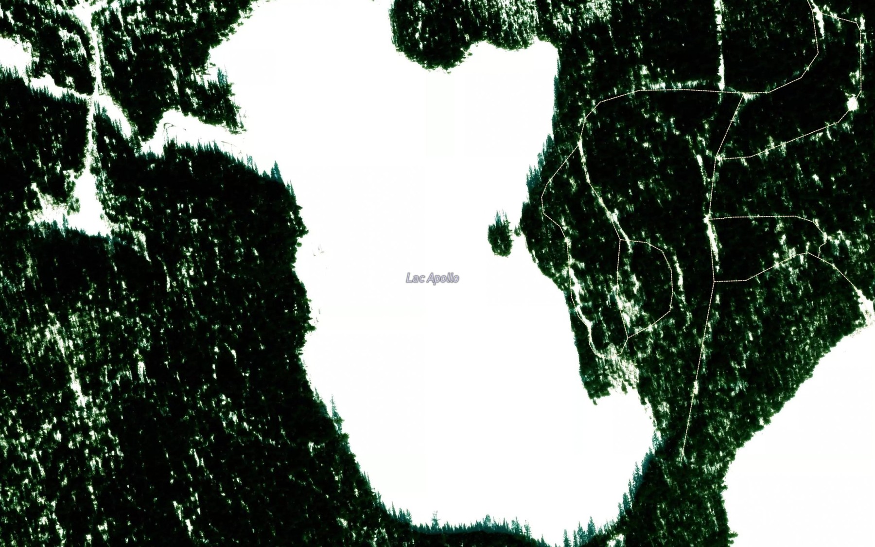 Satellite map of the Lac Apollo