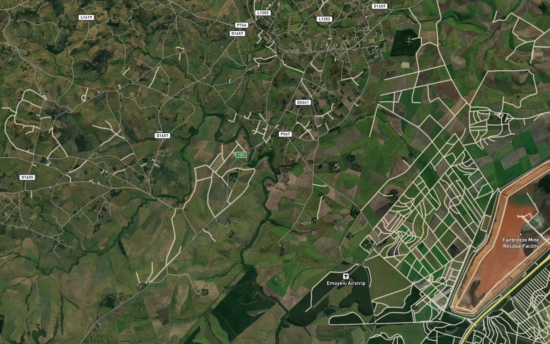 Satellite map of the Sabeka