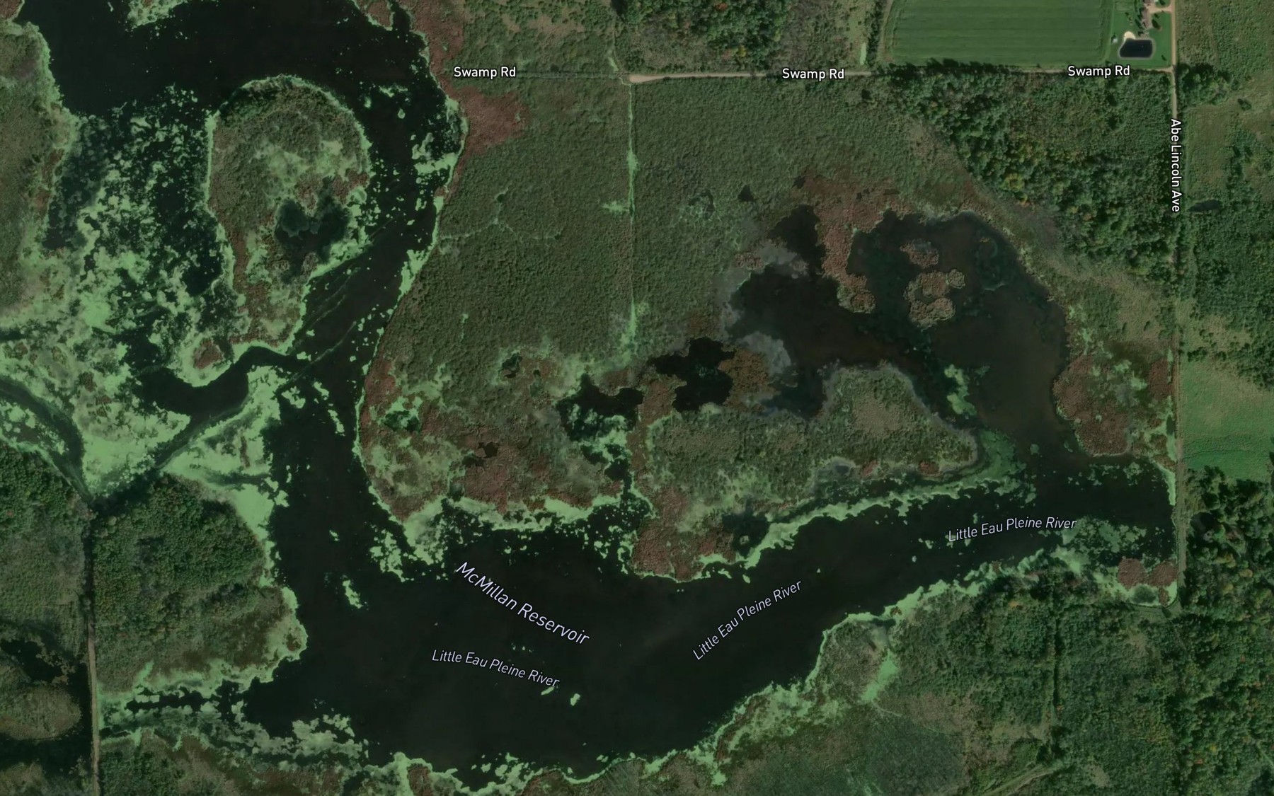 Satellite map of the McMillan Reservoir