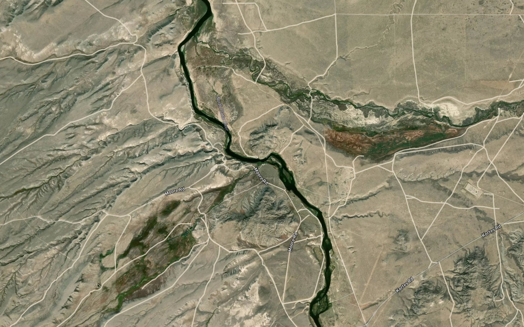Satellite map of the Long Creek