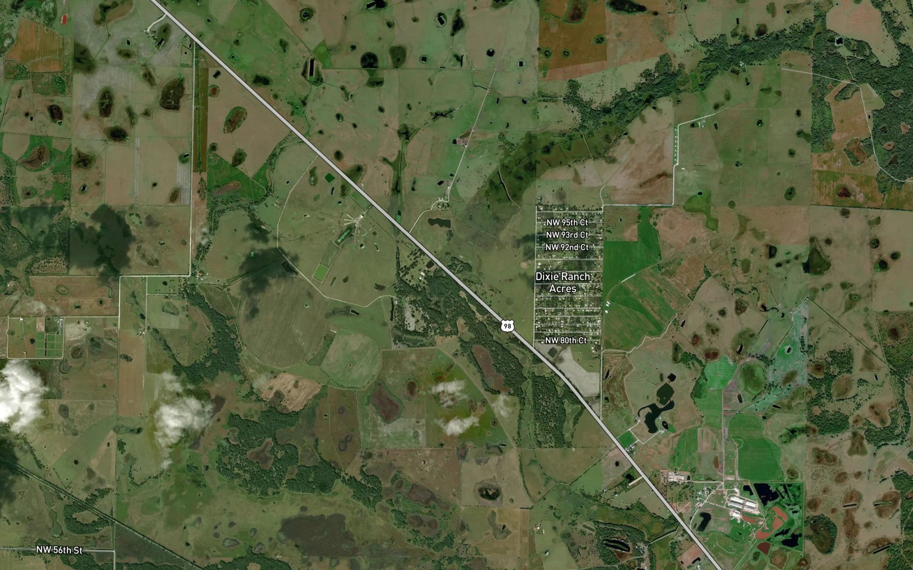 Satellite map of the Chandler Hammock Slough