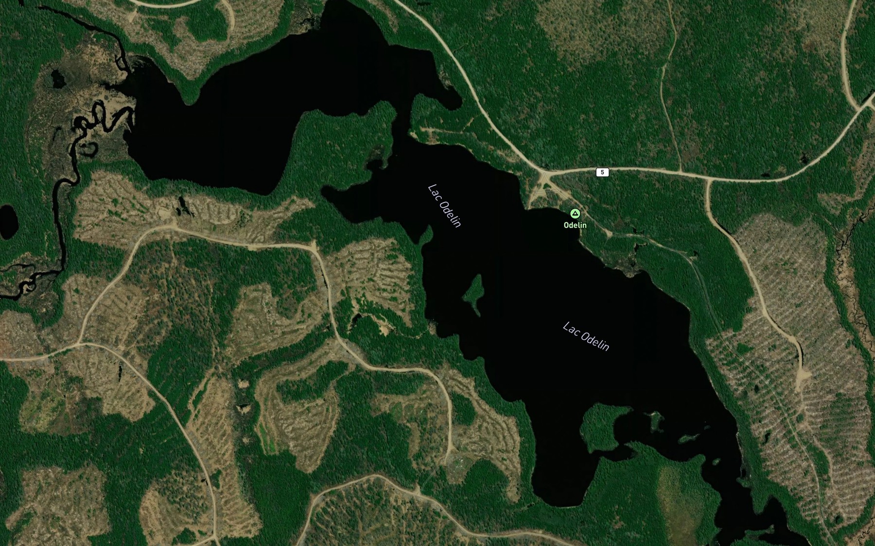 Satellite map of the Lac Odelin