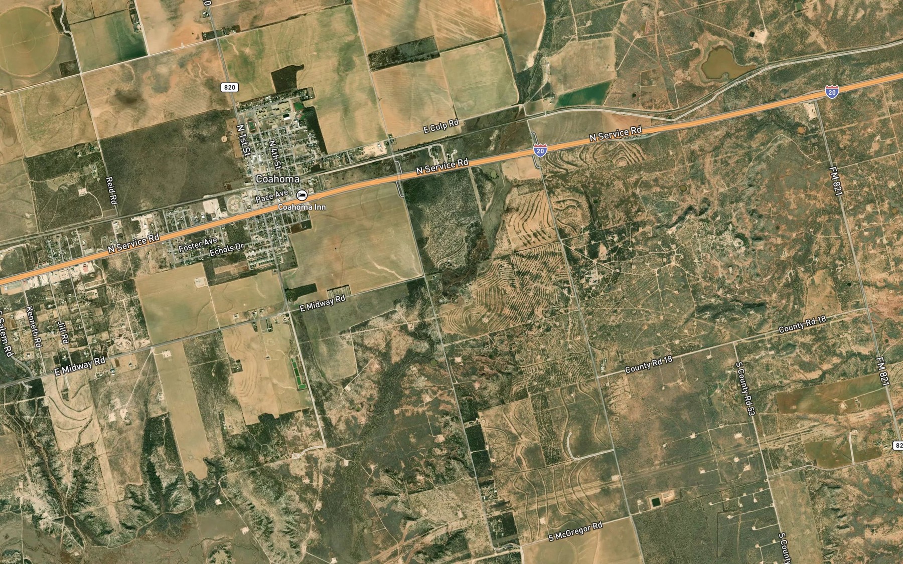 Satellite map of the Allen Lake