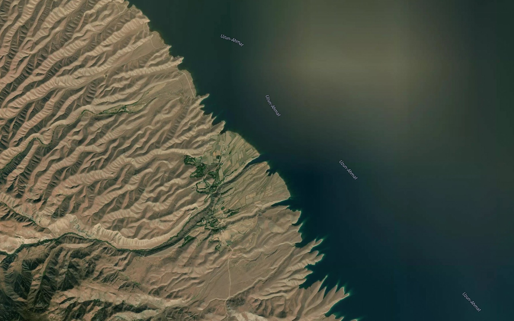 Satellite map of the Dzhanyaryksay