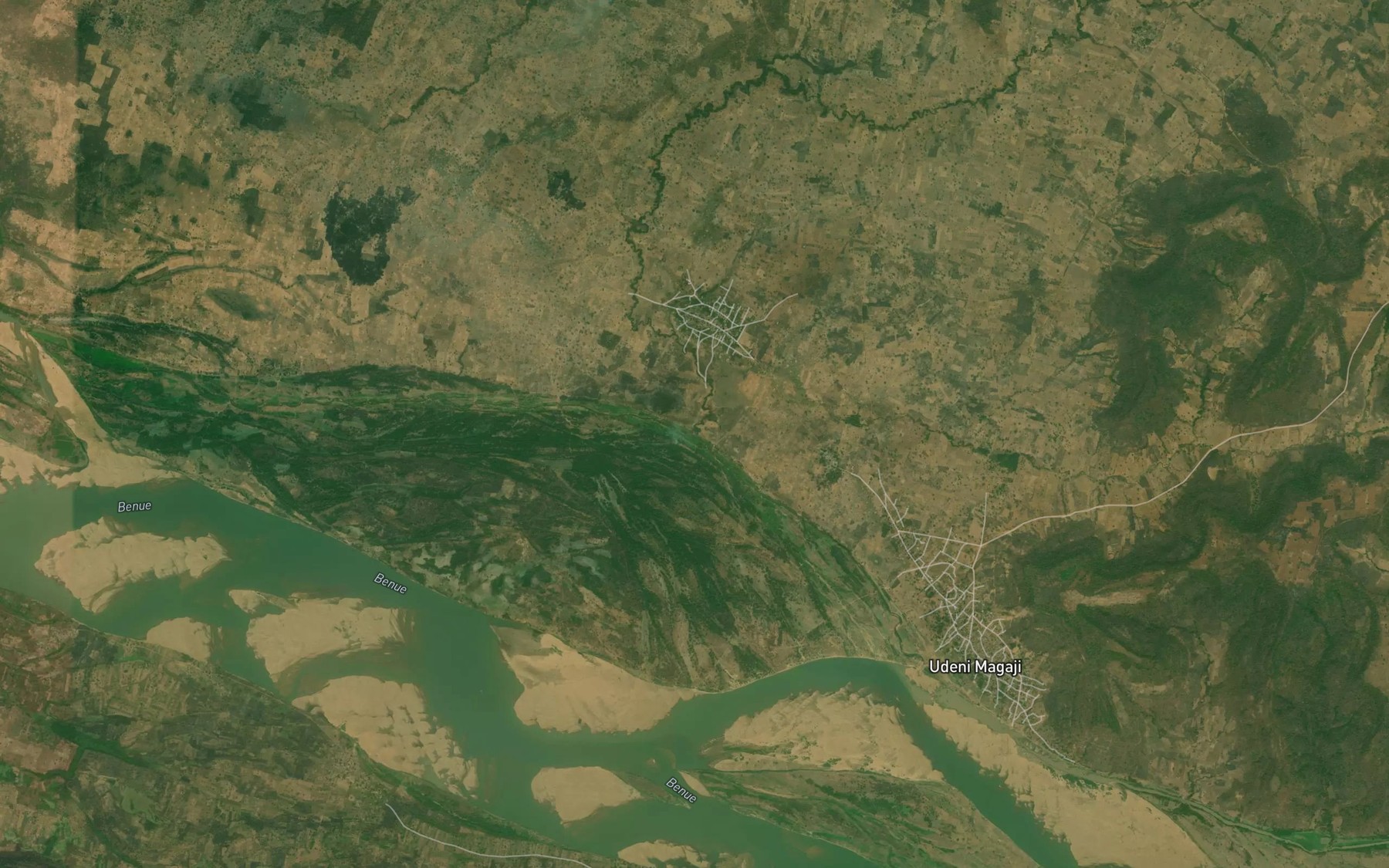 Satellite map of the River Chereku