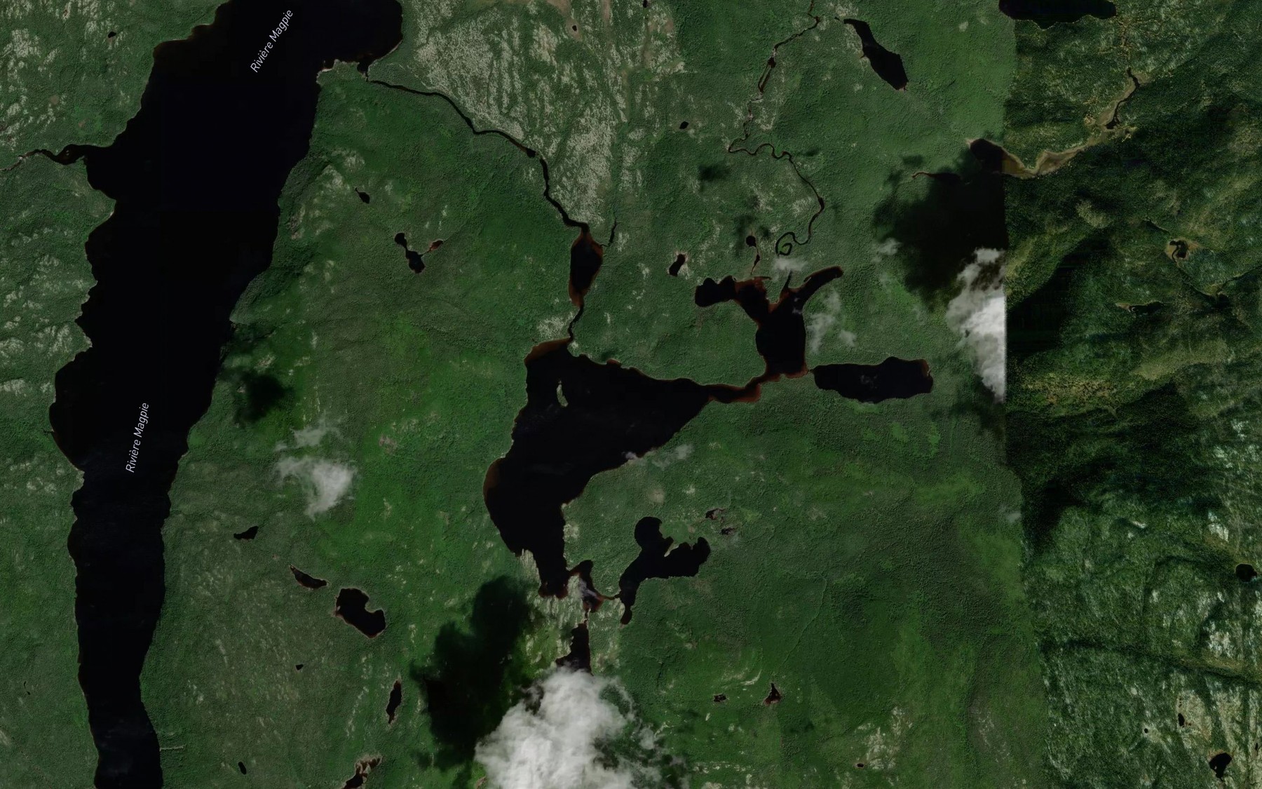 Satellite map of the Lac Atauakamis