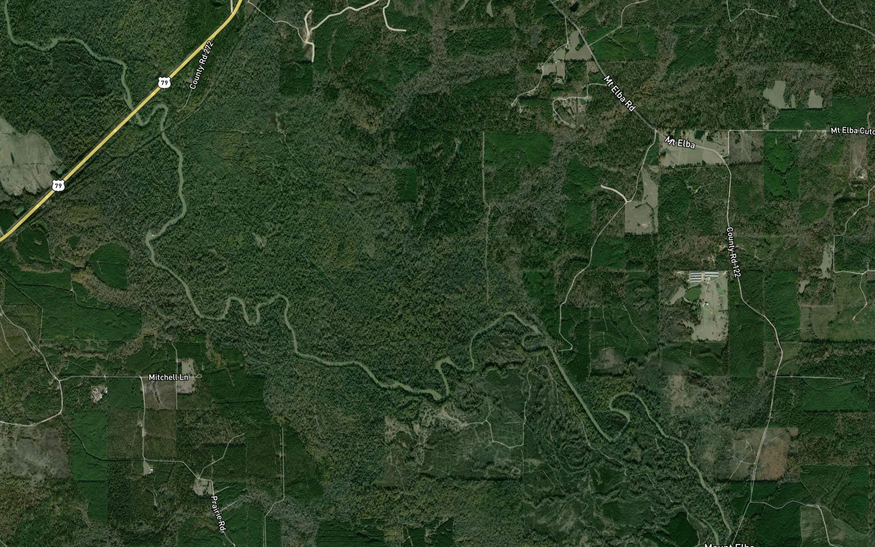 Satellite map of the Atwood Creek