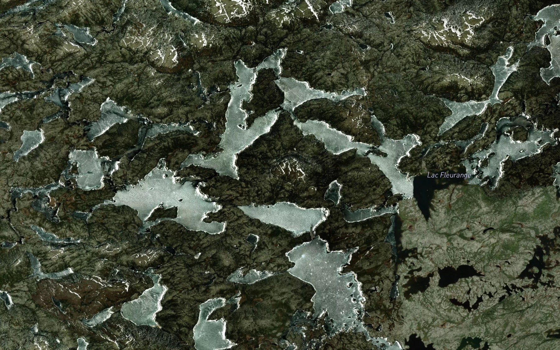 Satellite map of the Lac Fleurange