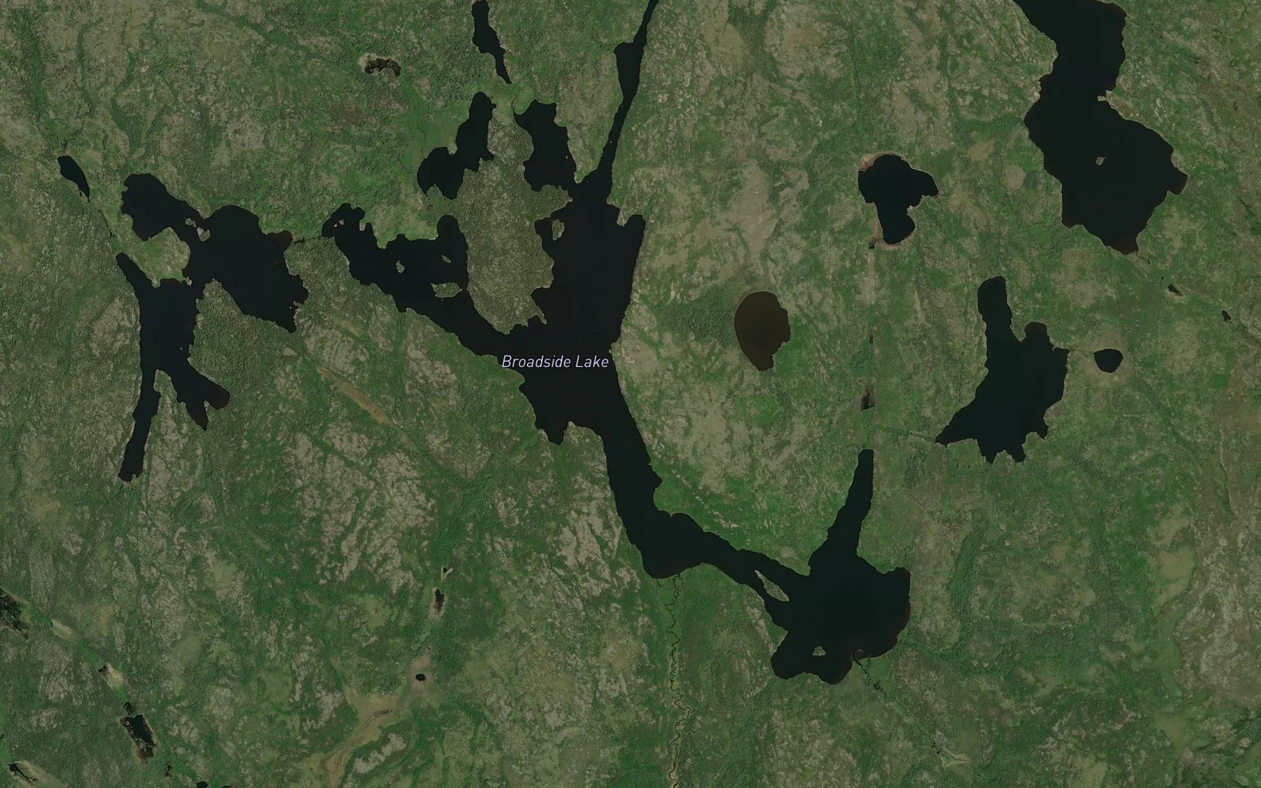 Satellite map of the Broadside Lake