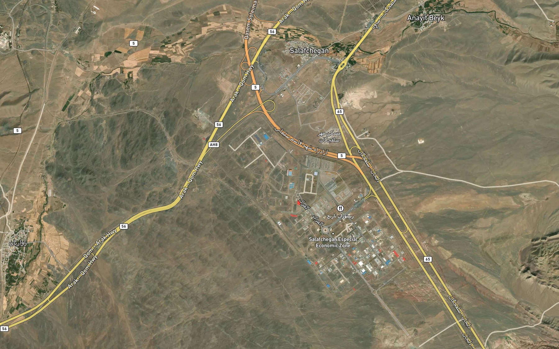 Satellite map of the Cheshmeh-ye Mazra`eh