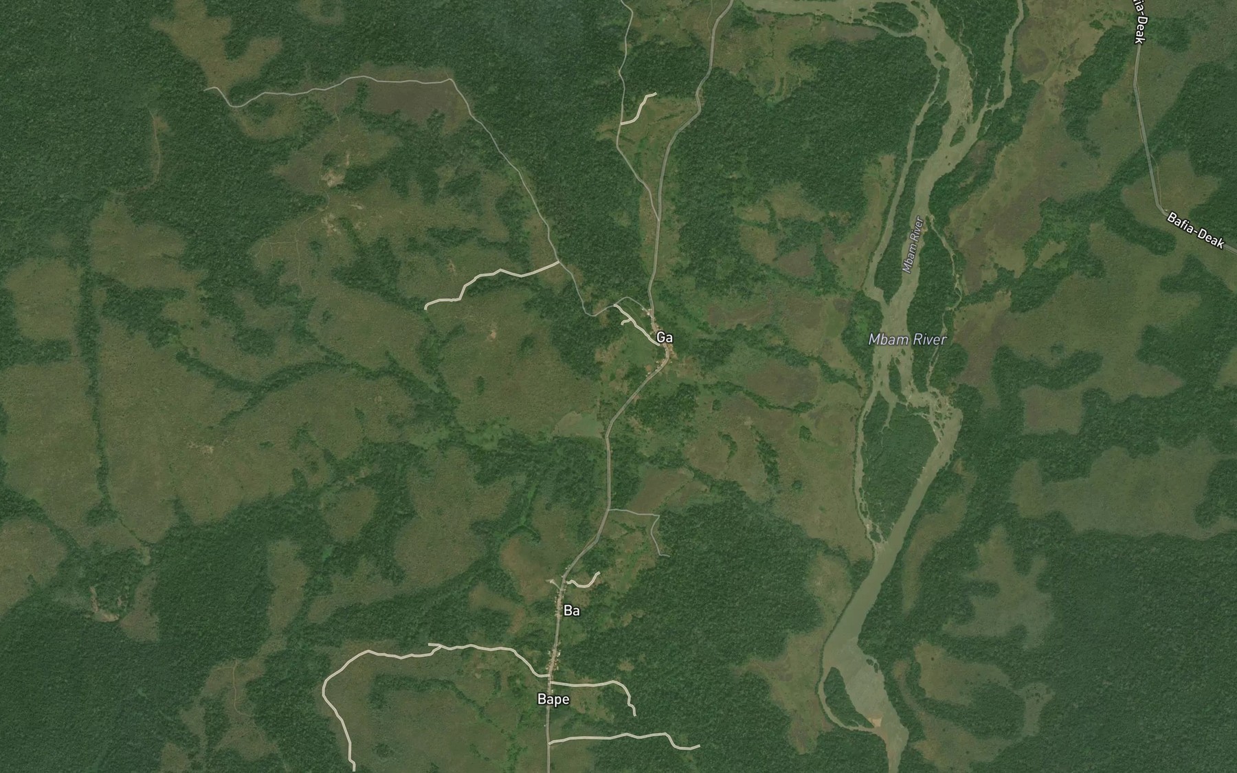 Satellite map of the Biboue
