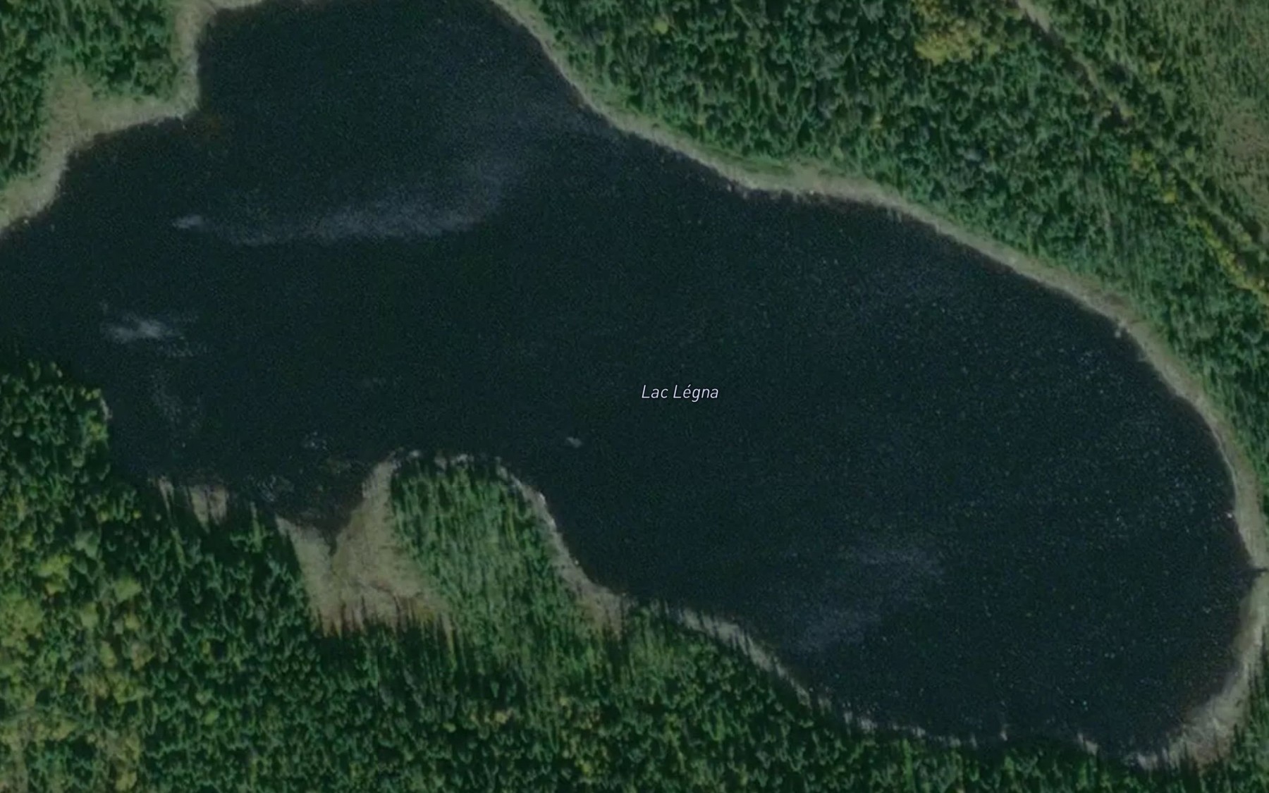 Satellite map of the Lac Legna
