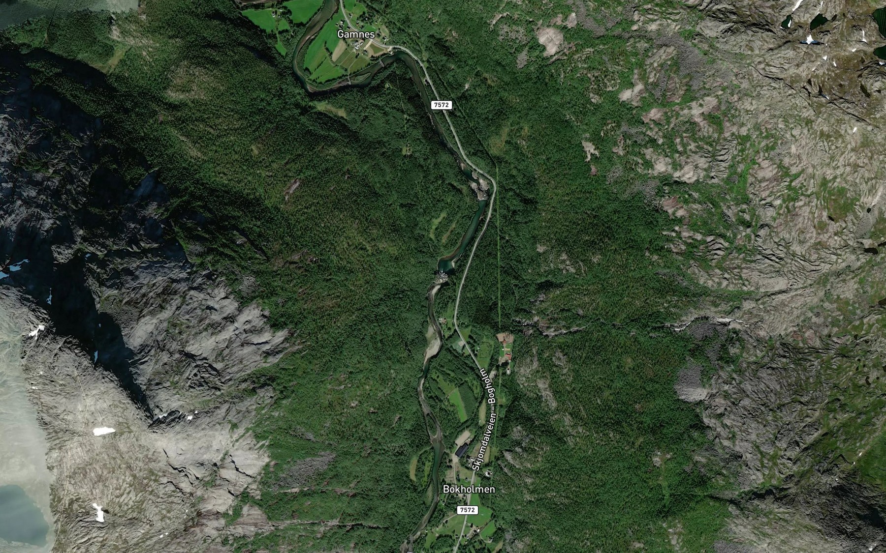 Satellite map of the Storfallet