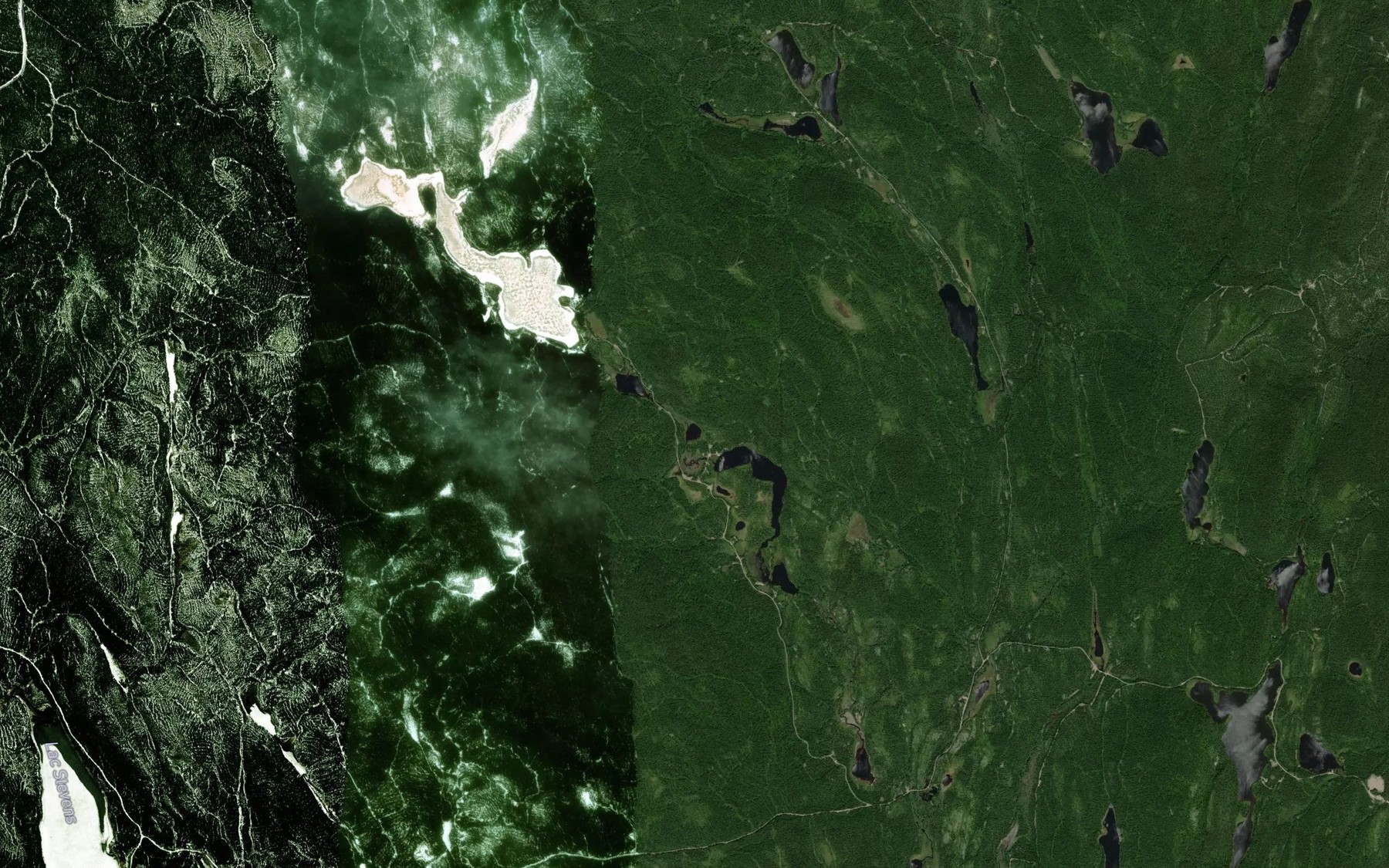 Satellite map of the Lac Sylvain