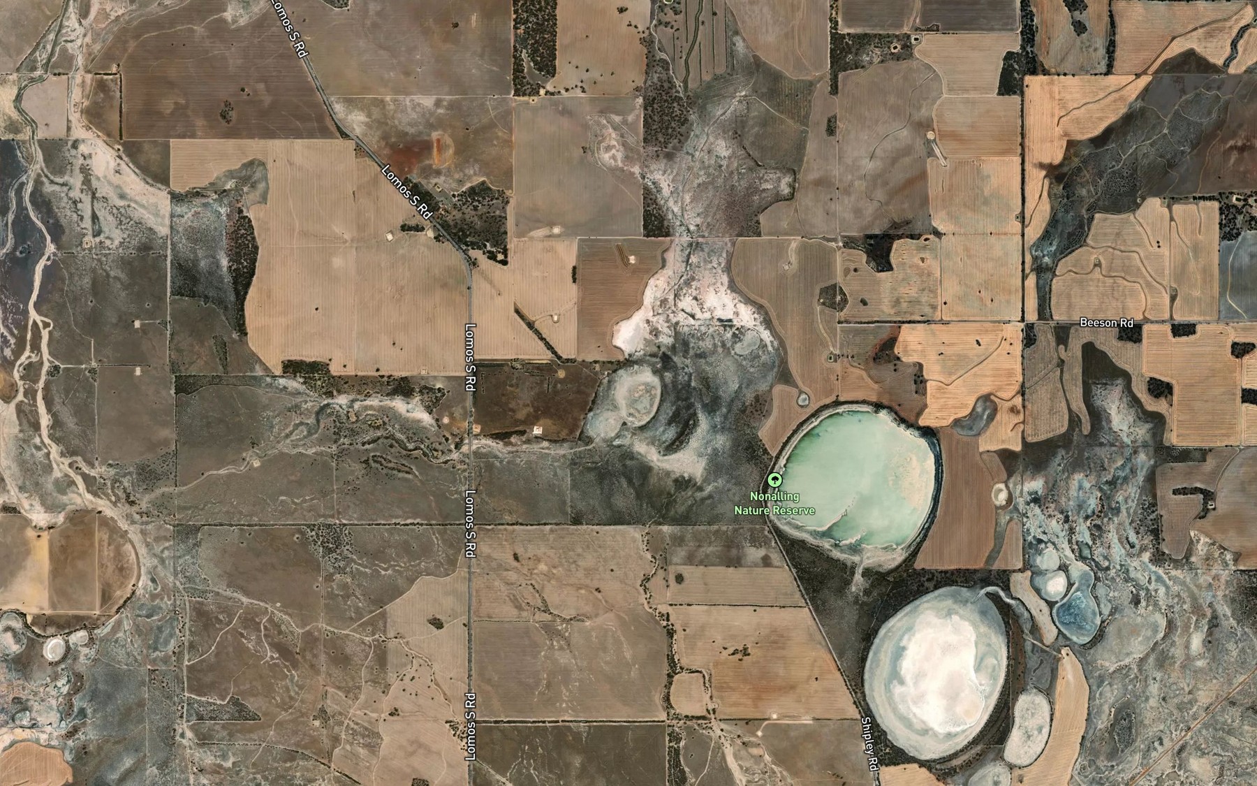 Satellite map of the Nonalling Lake