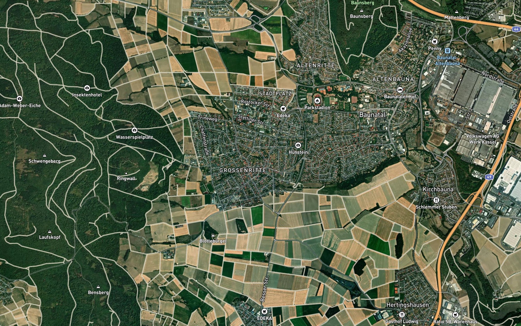 Satellite map of the Leisel