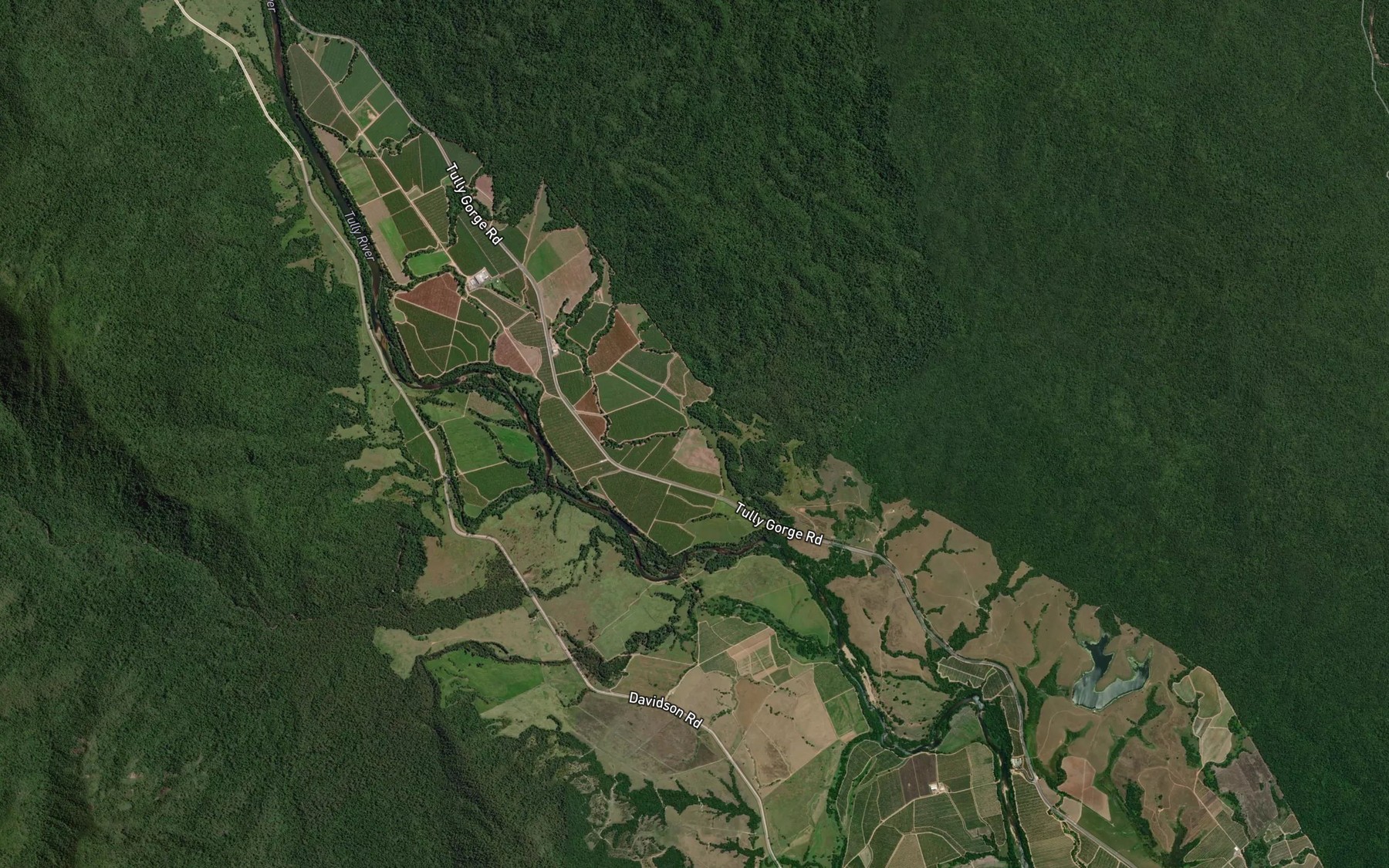 Satellite map of the Kooroomool Creek