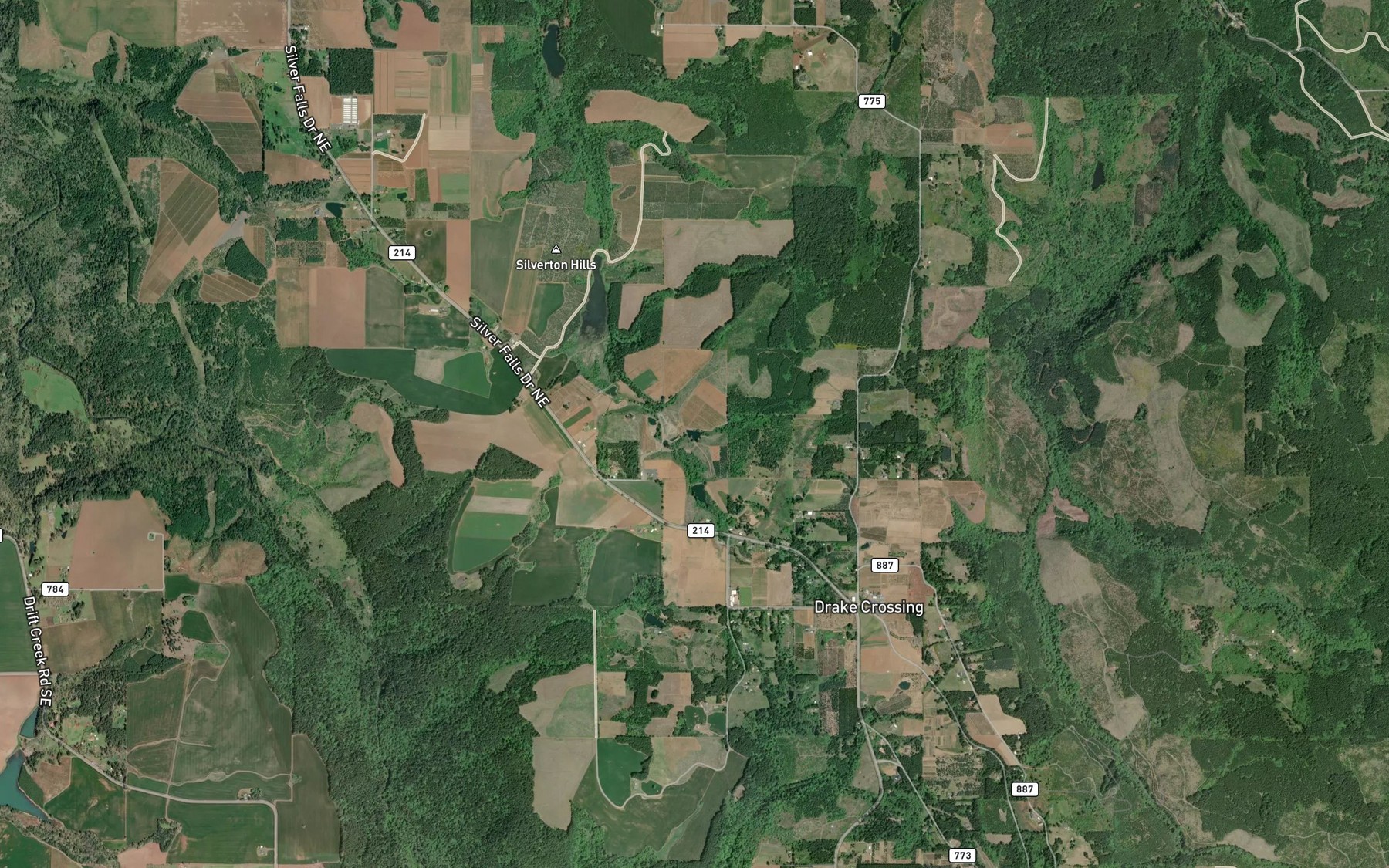 Satellite map of the Koehler Reservoir