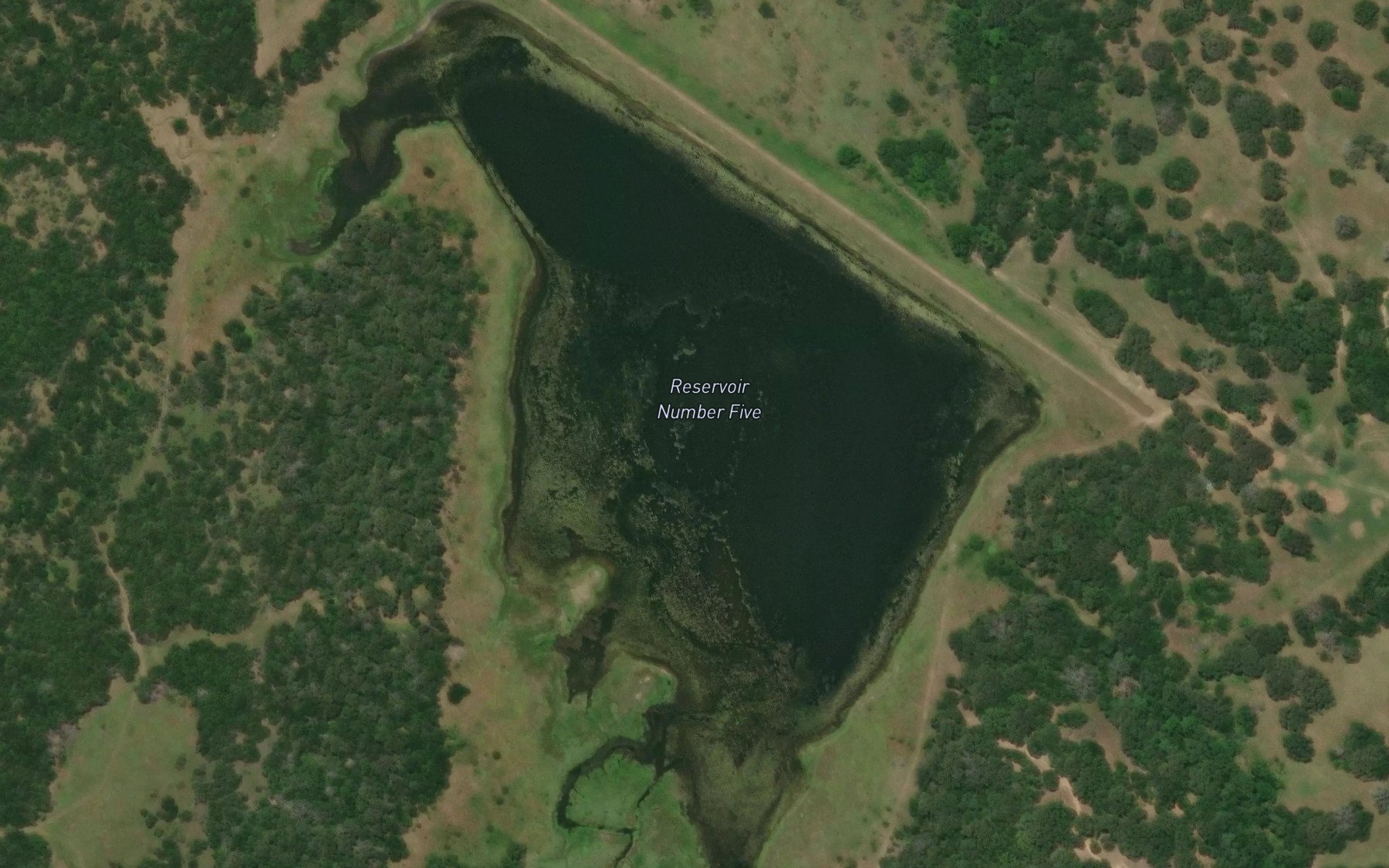 Satellite map of the Reservoir Number Five