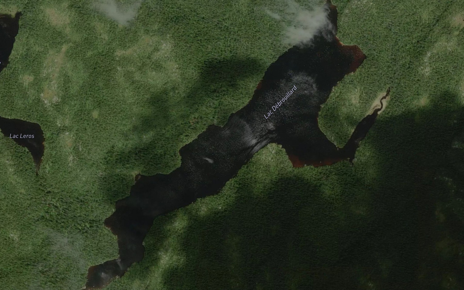 Satellite map of the Lac Debrouillard