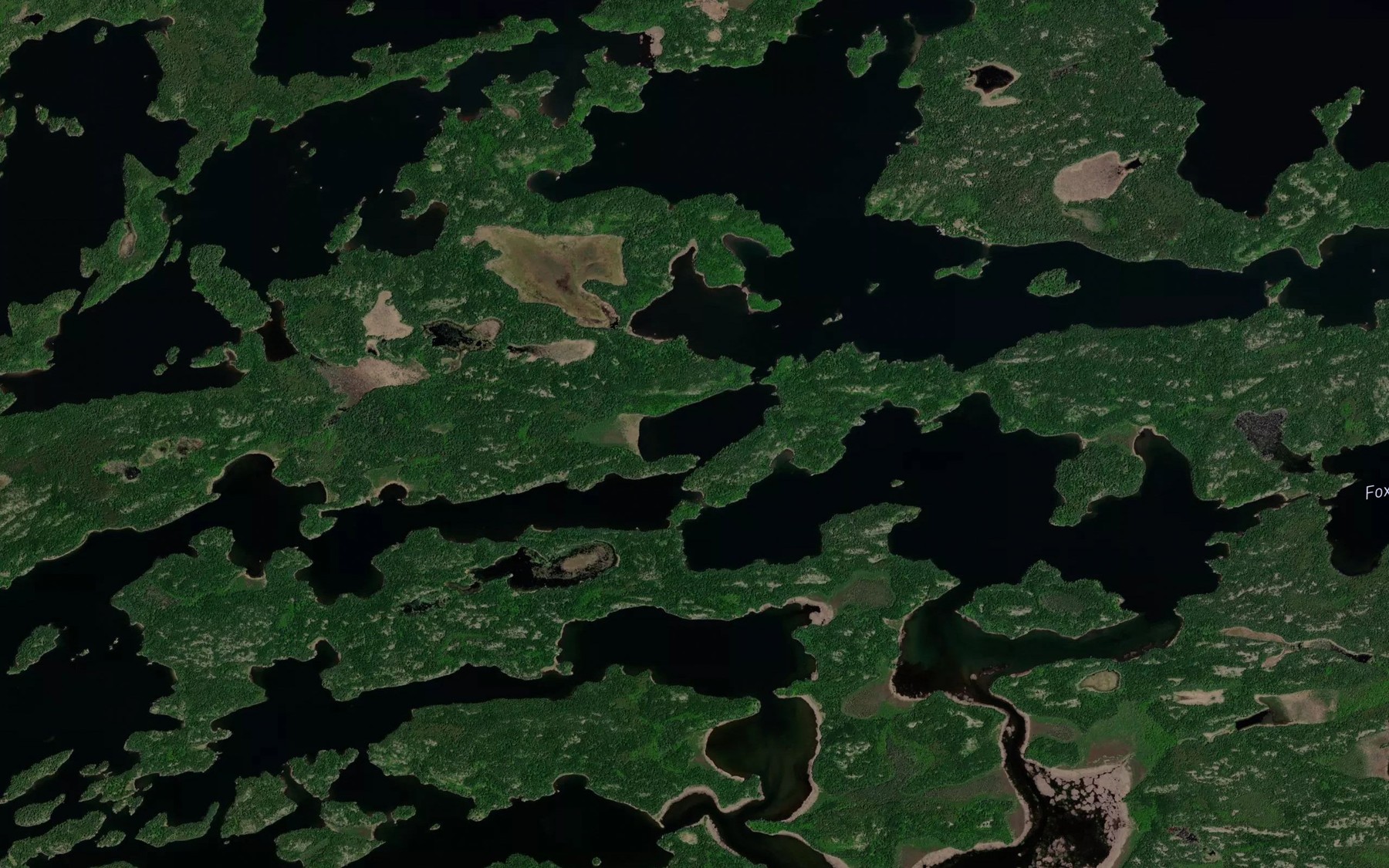 Satellite map of the Lock Lake