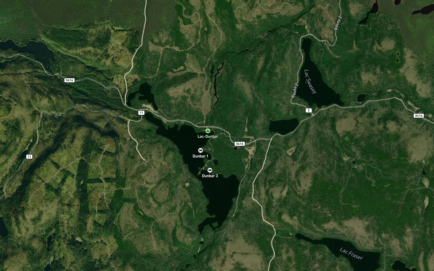 Satellite map of the Ruisseau des Americains
