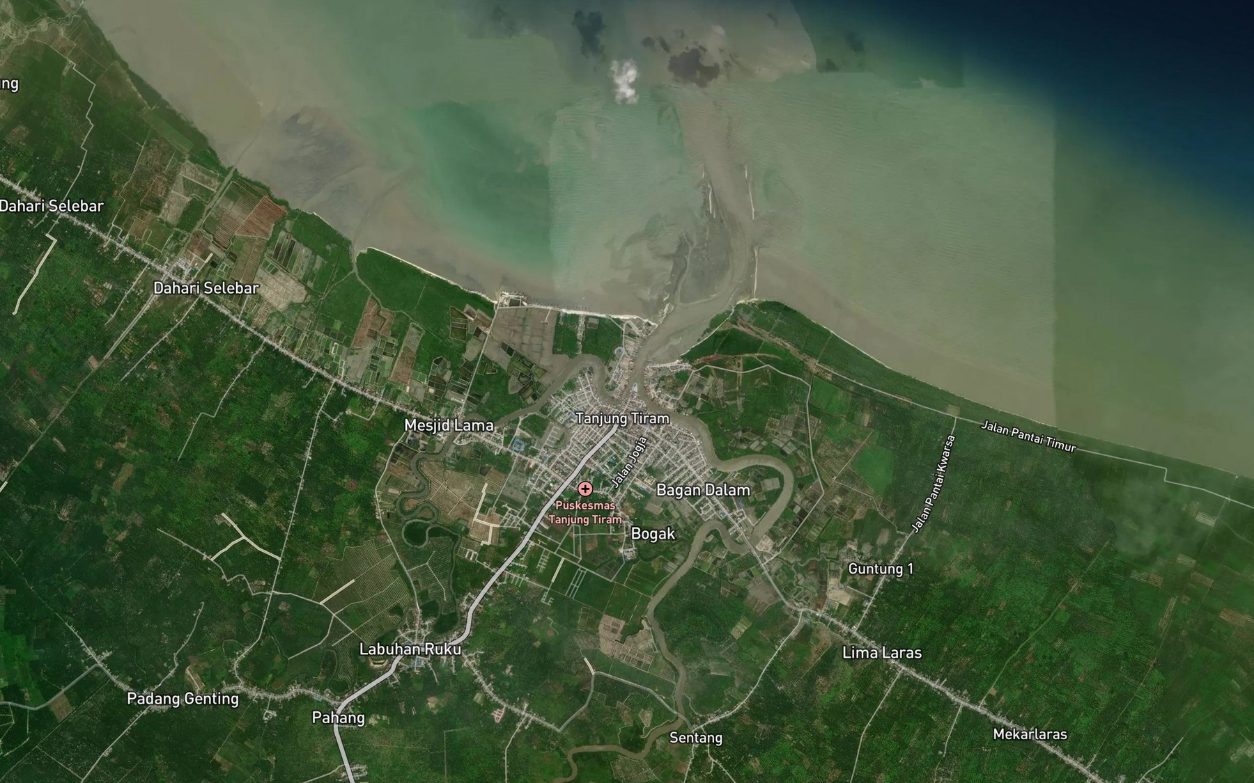 Satellite map of the Sungai Kanan