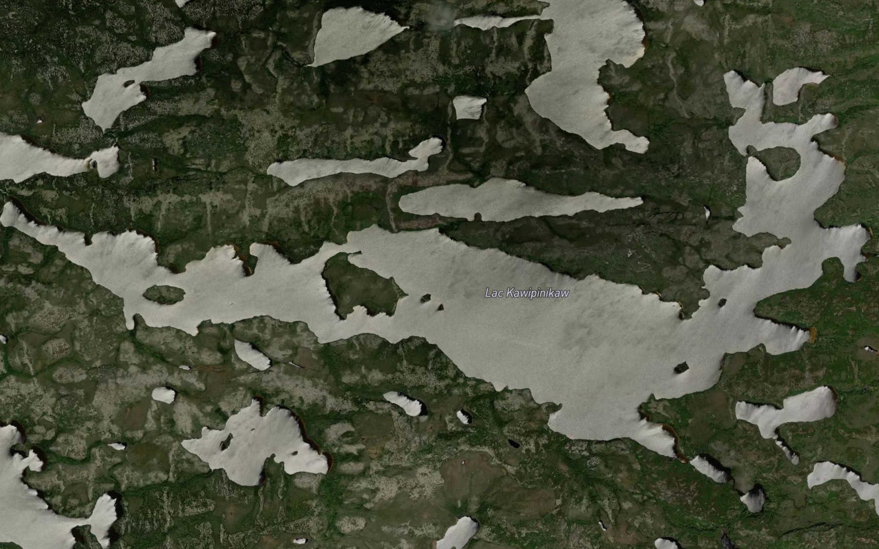 Satellite map of the Lac Kawipinikaw