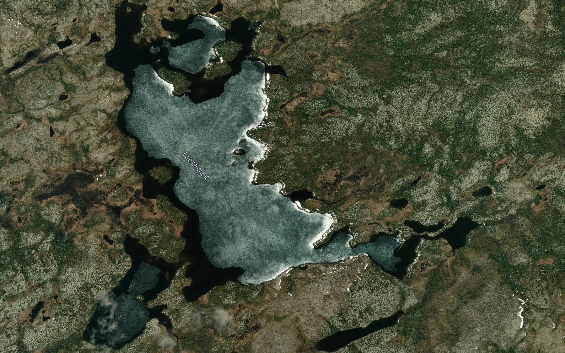 Satellite map of the Lac Duthoit