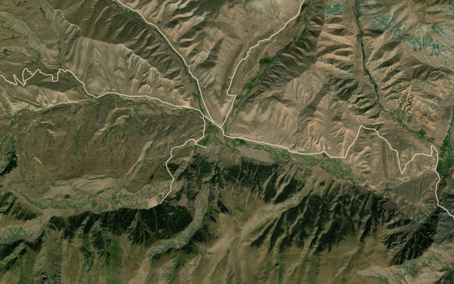 Satellite map of the Tyuzashu
