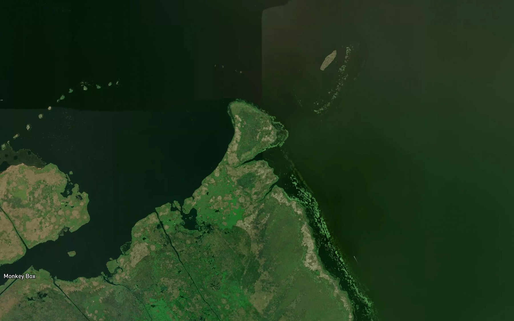 Satellite map of the Whiddens Pass