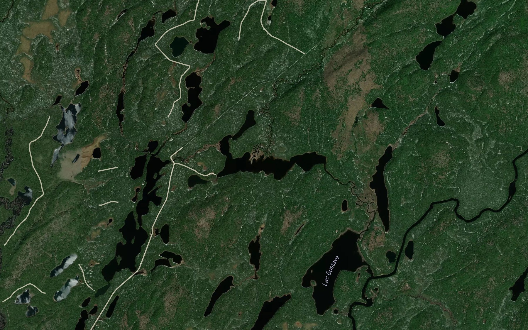 Satellite map of the Lac Gildas