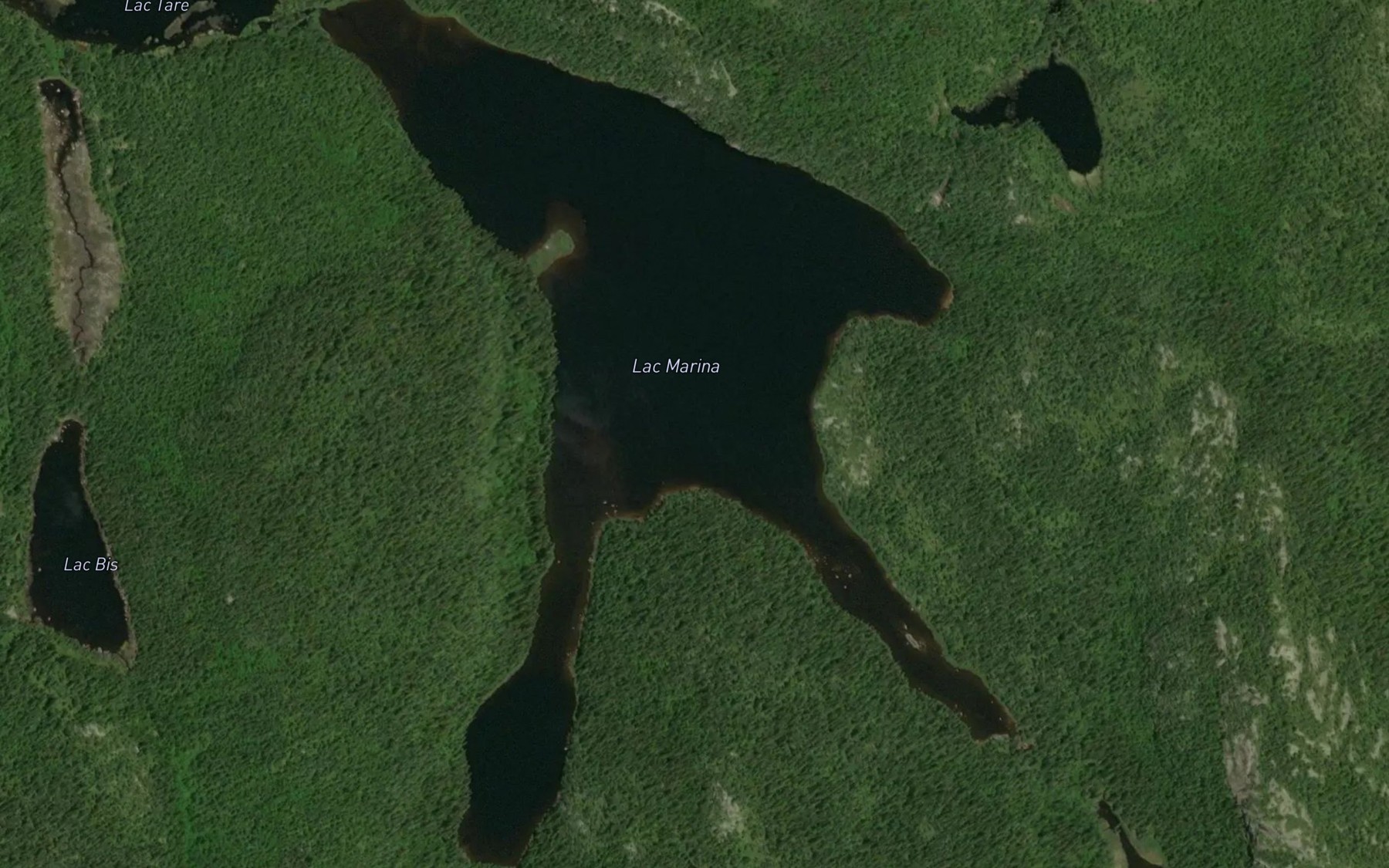 Satellite map of the Lac Marina