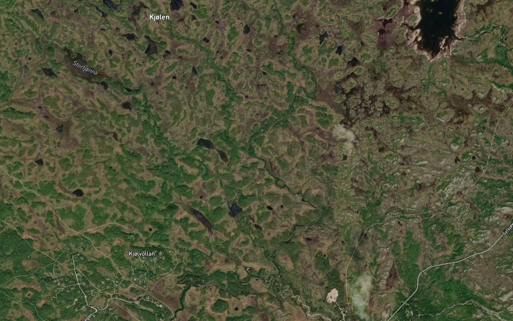 Satellite map of the Djupbekken