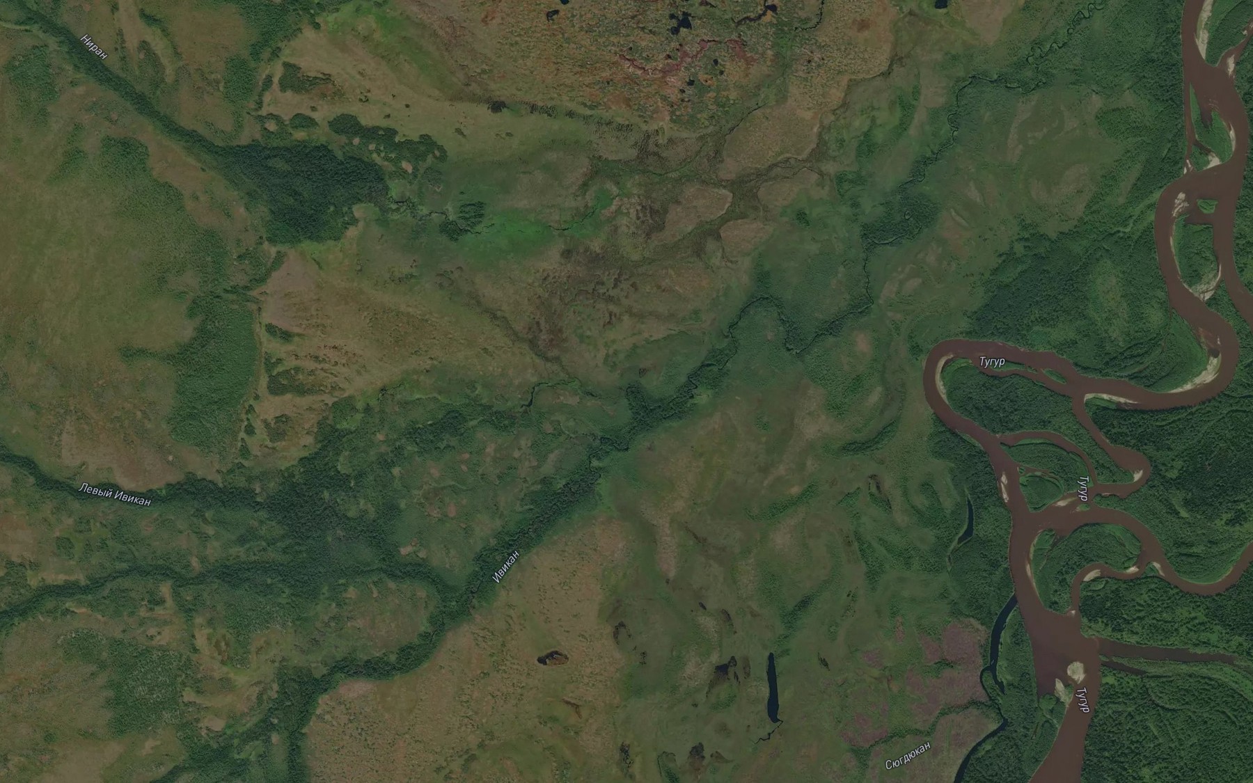 Satellite map of the Levyy Ivikan