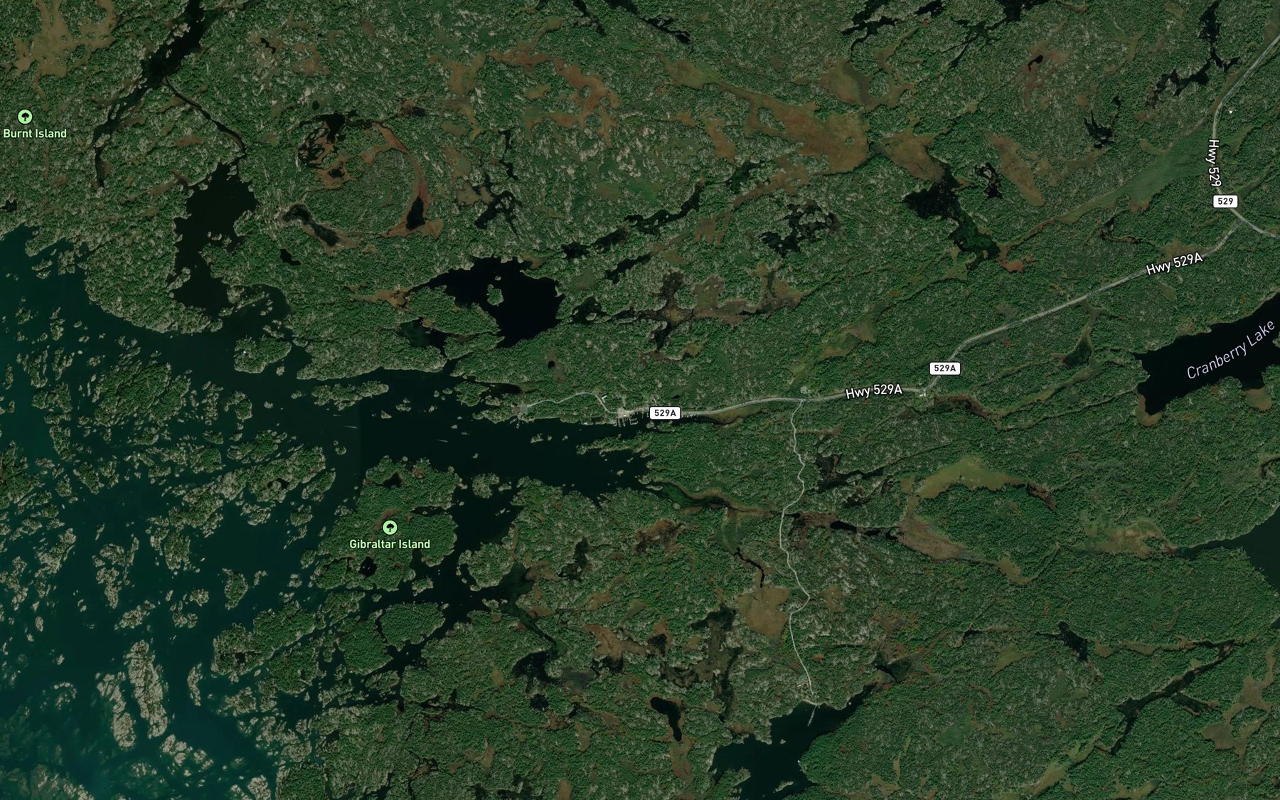 Satellite map of the Bayfield Inlet