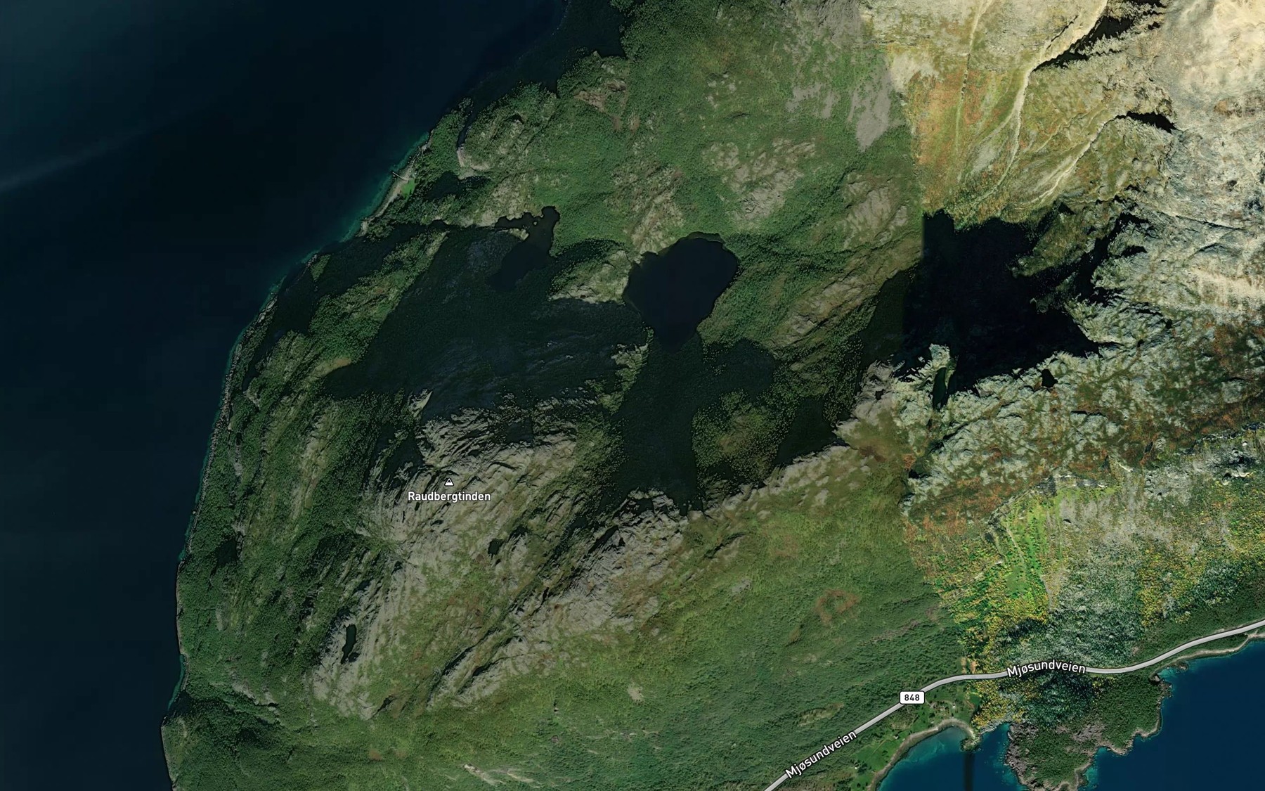 Satellite map of the Slattelva