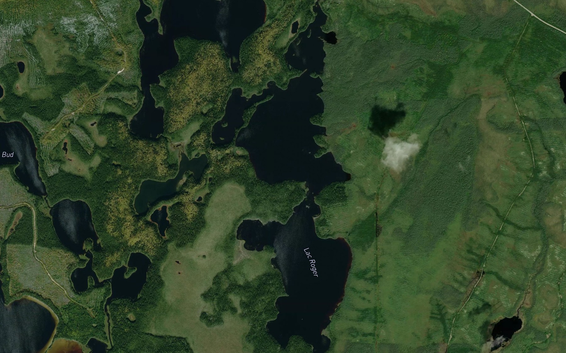 Satellite map of the Lac Roger