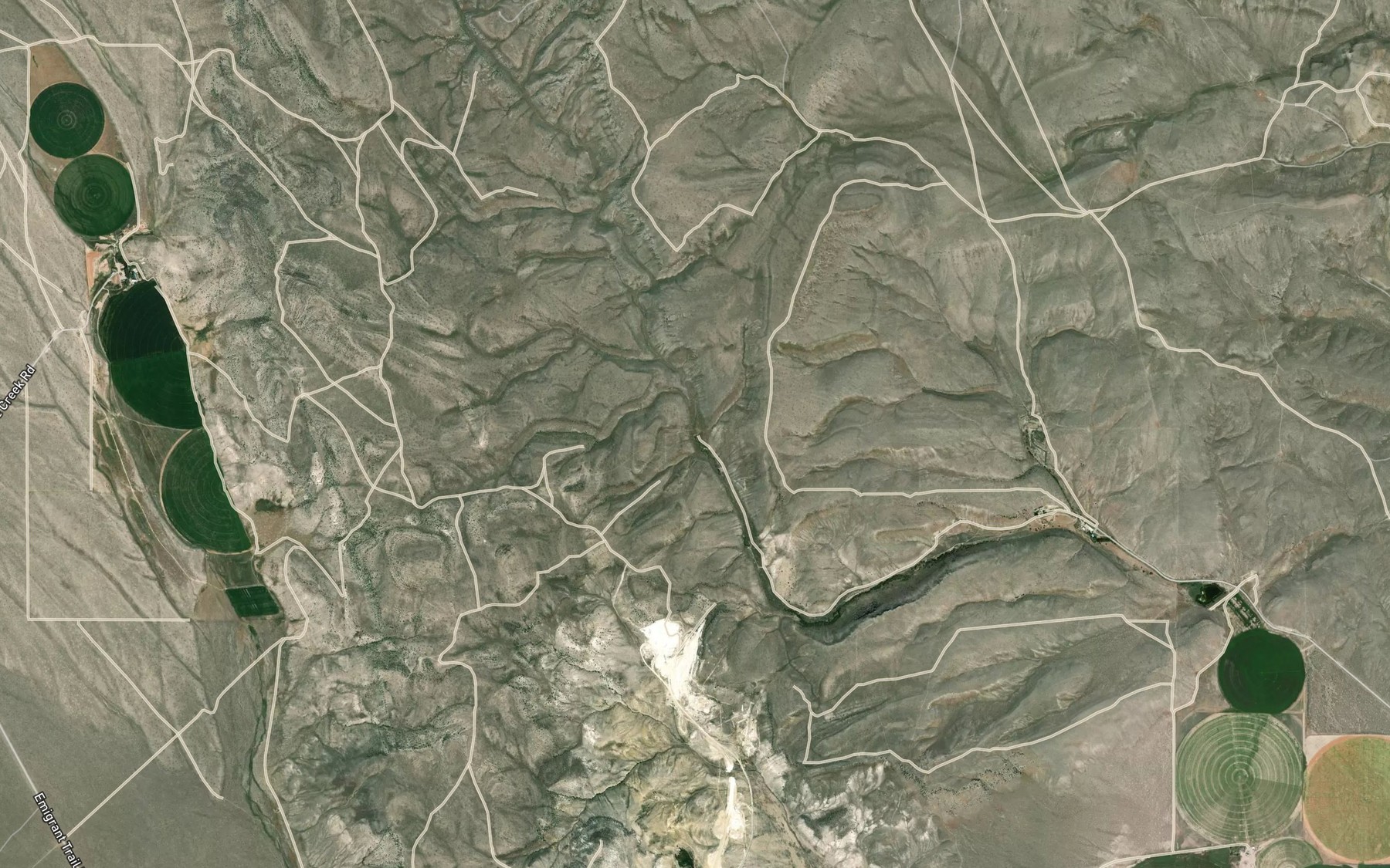 Satellite map of the Blue Creek Spring
