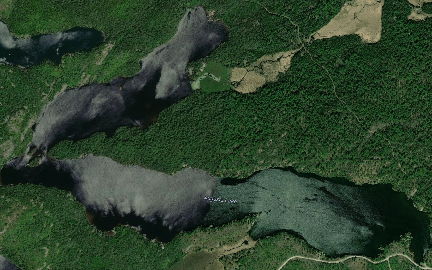 Satellite map of the Augusta Lake