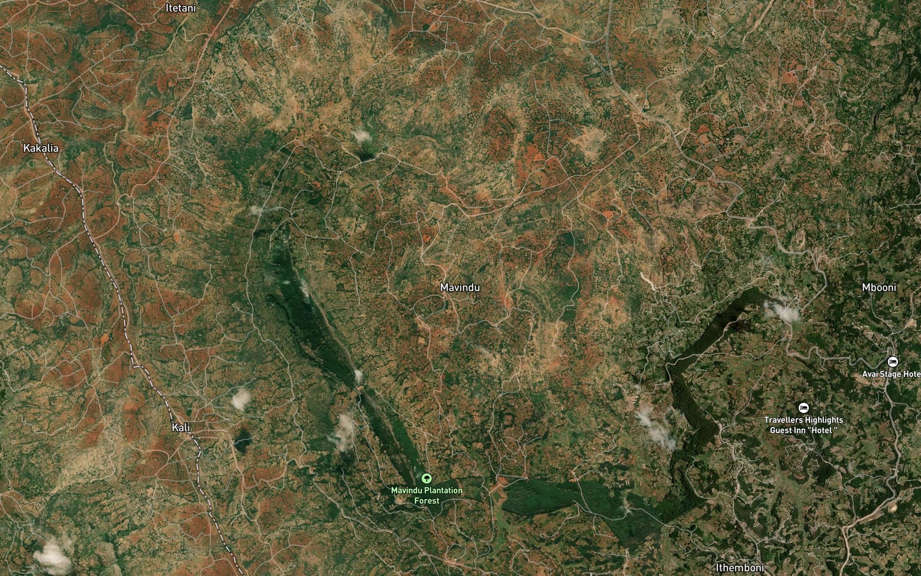 Satellite map of the Mulima