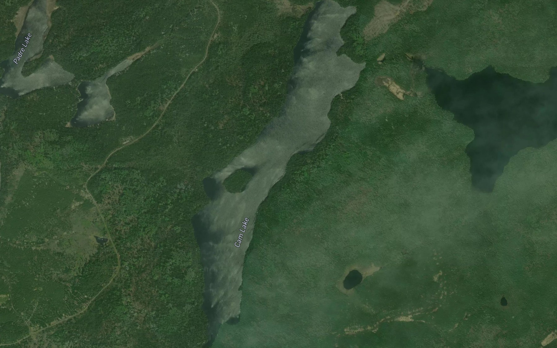 Satellite map of the Cam Lake