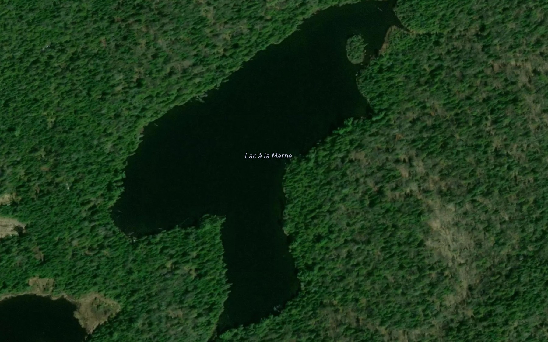 Satellite map of the Lac a la Marne